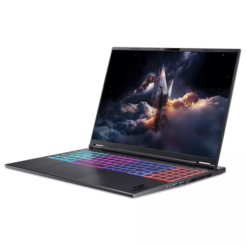 Acer Nitro 16S AI AN16S-61-R2M9 spēļu klēpjdators, 16 collu WQXGA IPS 180Hz, AMD Ryzen AI 9 365, 16GB DDR5, 1TB SSD, GeForce RTX 5070 8GB, Windows 11 Home, vācu QWERTZ tastatūra