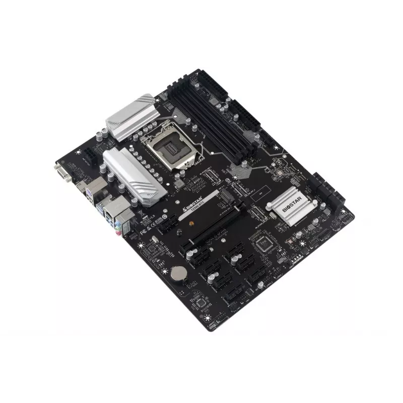 Biostar TZ590-BTC ATX mātesplate 10./11. paaudzes Intel CPU, Z590 mikroshēmojums, 10 PCIe x1 sloti, 2.5GbE LAN, optimizēta kalnrūpniecībai
