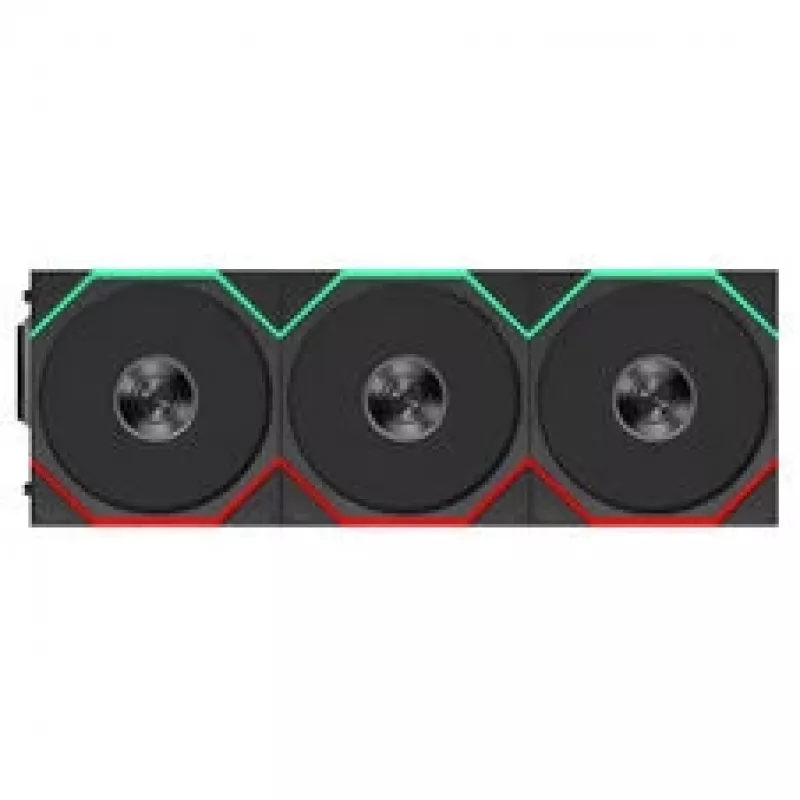 Lian Li UNI FAN TL FLEX Wireless ARGB Reverse Blade 120mm Ventilators 3-Pack ar Kontrolieri, Melns