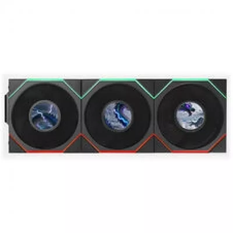 Lian Li UNI FAN TL LCD FLEX Wireless ARGB Reverse Blade 120mm ventilators 3 komplektā ar kontrolieri, melns