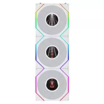 Lian Li UNI FAN TL120 LCD FLEX bezvadu ARGB reversais 3-gab. balts 120mm korpusa ventilators