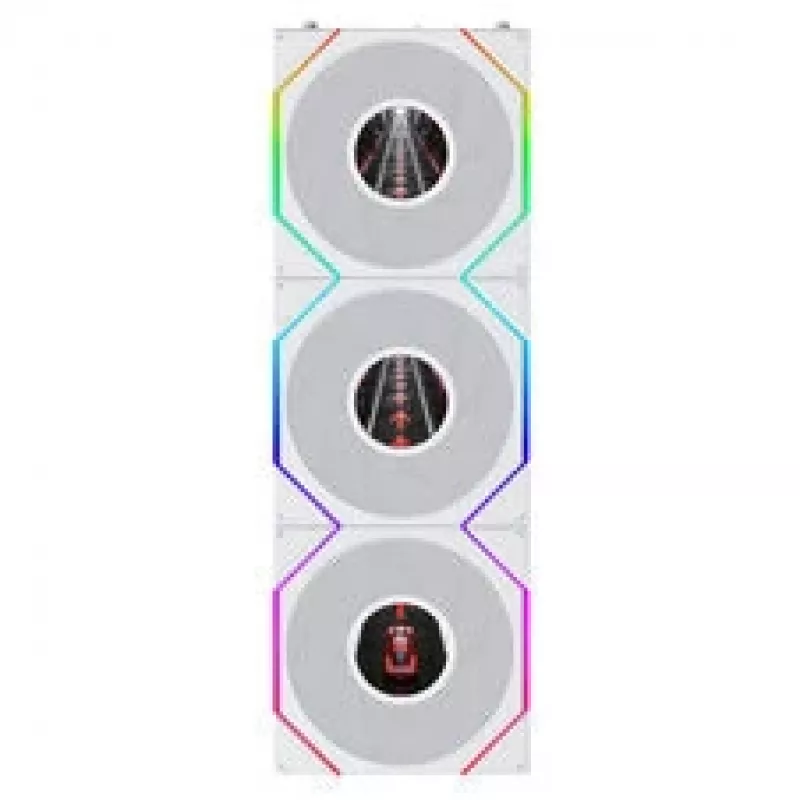 Lian Li UNI FAN TL120 LCD FLEX bezvadu ARGB reversais 3-gab. balts 120mm korpusa ventilators