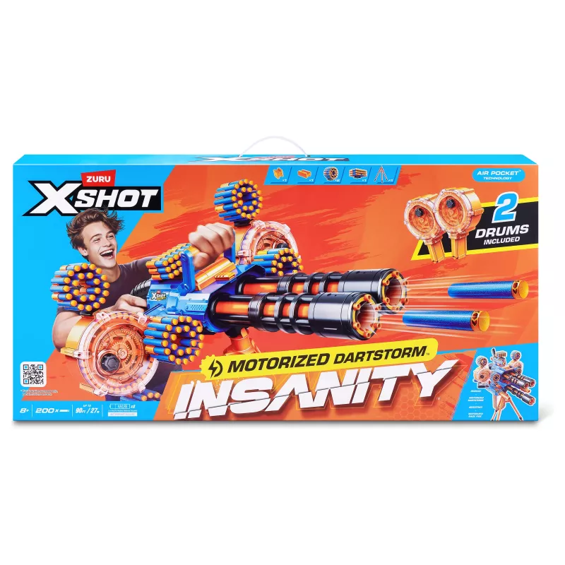 Zuru X-Shot Insanity Series 1 Motorizētais Dartstorm Blaster