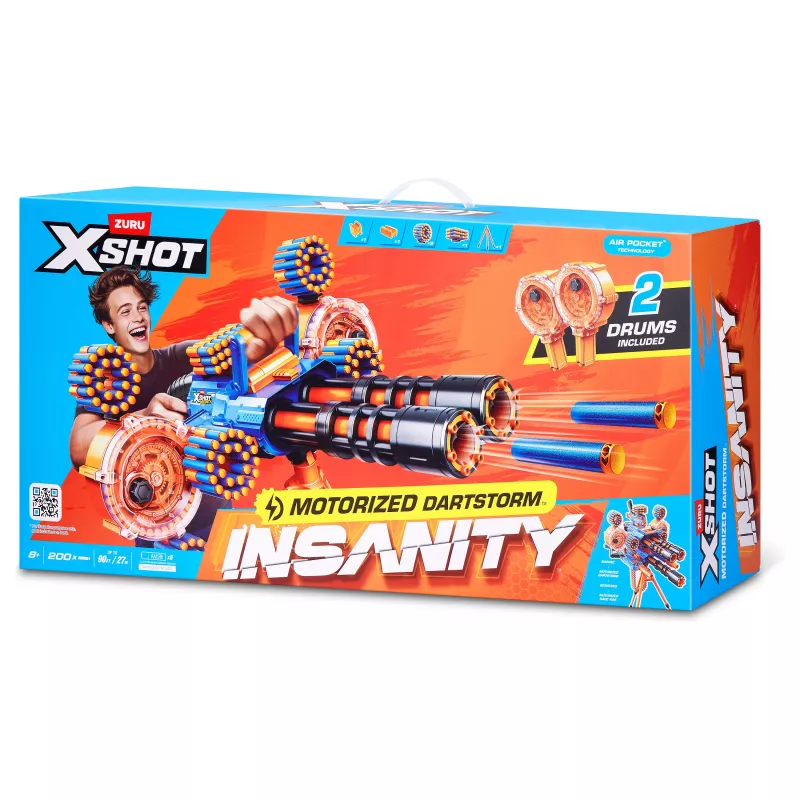 Zuru X-Shot Insanity Series 1 Motorizētais Dartstorm Blaster