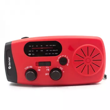 Denver SCR-2007 pārnēsājams CD magnetofons ar FM radio, AUX ieeju, austiņu ligzdu, bateriju vai tīkla barošanu - melns