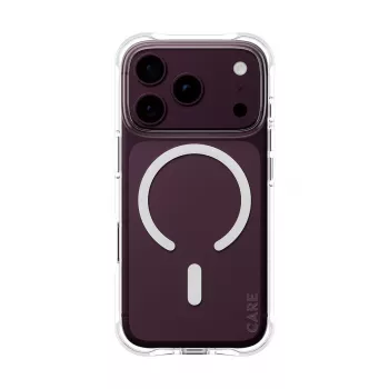 CARE by PanzerGlass Samba vāciņš iPhone 17/18 Pro caurspīdīgs balts MagSafe