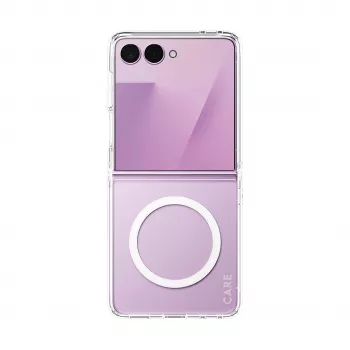 PANZERGLASS CARE Urban Case Caurspīdīgs ar Baltu Qi Samsung Galaxy Z Flip8 / Z Flip7