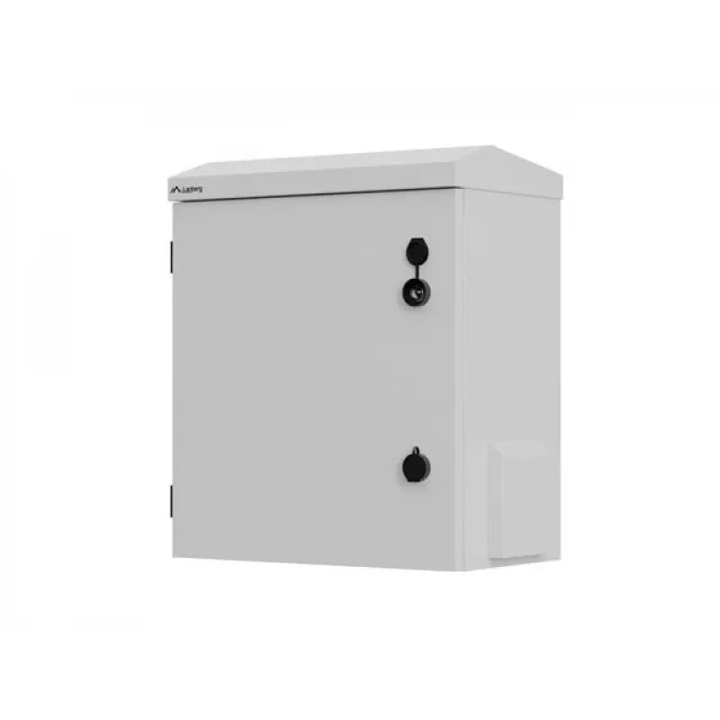 10 collu sienas/staba montāžas skapītis, IP55 noslēgts, 420x300x500 mm, pelēks, salikts