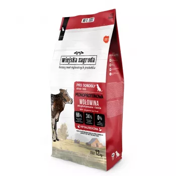 WIEJSKA ZAGRODA Monoprotein liellopu gaļas sausā suņu barība - 12kg