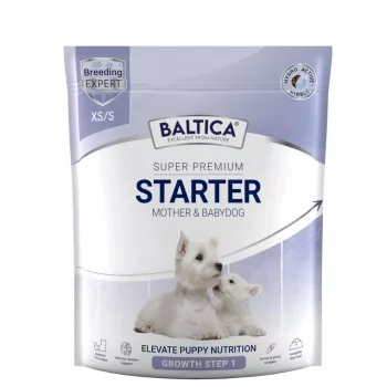 BALTICA Super Premium Puppy Starter XS/S 1kg – Jēra gaļa un rīsi sausā suņu barība ļoti mazām un mazām šķirņu kucēniem