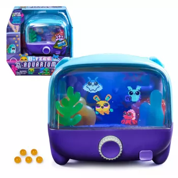 Bitzee Aquarium interaktīvā digitālā mājdzīvnieku rotaļlieta ar 20+ virtuālajiem mājdzīvniekiem, skārienvadību un kustību sensoriem, purpura/rozā