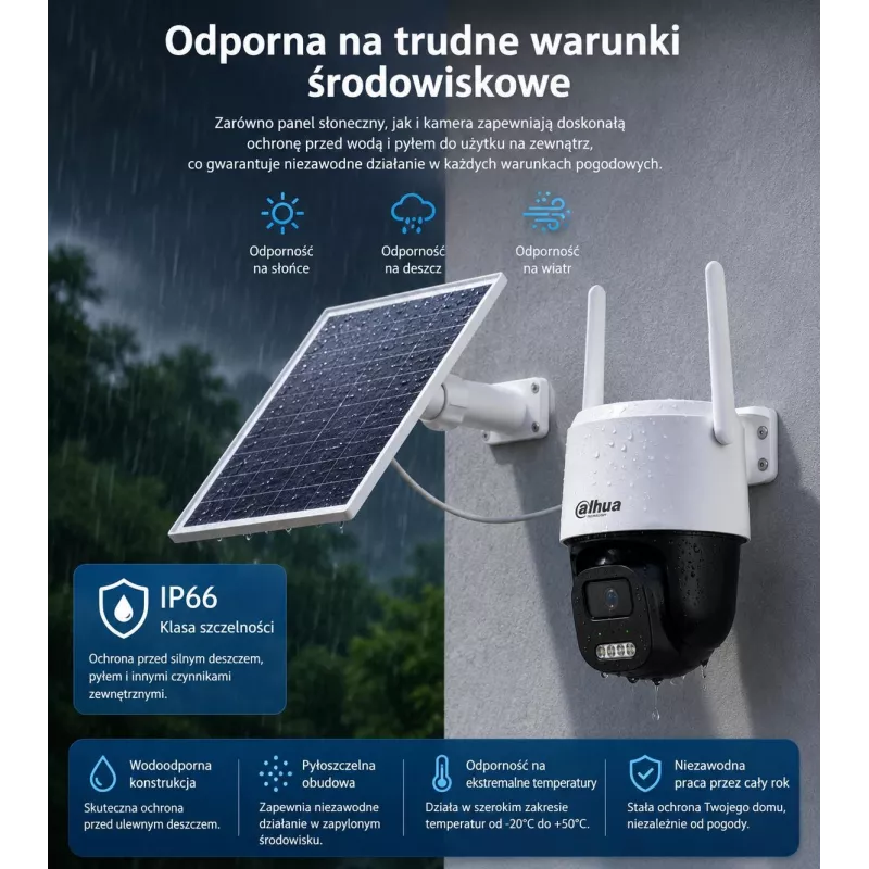 DAHUA BP5E 5MP saules enerģijas 4G LTE panorāmas-tilta drošības kamera ar krāsu nakts redzamību