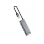 UGREEN USB-C Hub CM653 4 portu USB-A 5Gbps ar 100W PD, Space Grey