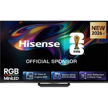 Hisense 65UR8DS 65 collu QD-Mini LED 4K UHD viedtelevizors ar Google TV, 144Hz, Dolby Vision IQ, 2000 nits, 2.1.2ch 60W audio