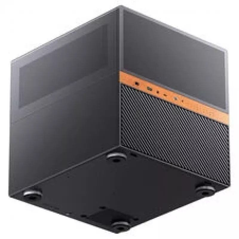 Jonsbo N6 NAS kuba korpuss, Micro-ATX, tērauds/siets, melns