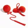 Cheerble WICKED BALL DUO2-VINTAGE RED viedā interaktīvā mājdzīvnieku rotaļlieta, 2 bumbas, USB-C uzlāde, IP65 ūdensizturīga, 3 spēles režīmi, kaķiem un maziem suņiem
