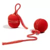 Cheerble WICKED BALL DUO2-VINTAGE RED viedā interaktīvā mājdzīvnieku rotaļlieta, 2 bumbas, USB-C uzlāde, IP65 ūdensizturīga, 3 spēles režīmi, kaķiem un maziem suņiem