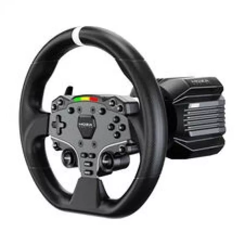 MOZA R5 Pro sacīkšu simulators - 5.5 Nm tiešās piedziņas pamatne, 11 collu ādas stūre, 2 pedāļu komplekts