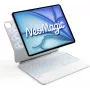 Inateck tastatūras maciņš iPad Pro 12,9 collu (3.–6. paaudze) ar skārienpaliktni, fona apgaismojuma taustiņiem, QWERTZ izkārtojumu – balts