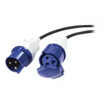 APC Modular IT Power Distribution Cable Extender - IEC 60309 32A (M) uz IEC 60309 32A (F), 3m, Melns