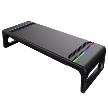 ANTEC MS100 CyberDeck RGB portatīvā datora un monitora statīvs ar USB centrmezglu