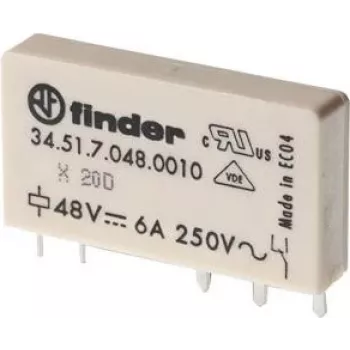 Finder 34.51.7.024.0010 Miniatūras PCB relejs 24 V DC 6 A 1 CO SPDT