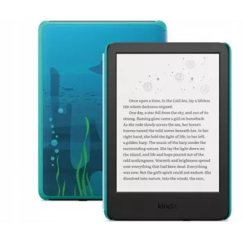 Amazon Kindle Kids 6 collu 16GB E-lasītājs Ocean Explorer ar vāciņu un 1 gada Amazon Kids+