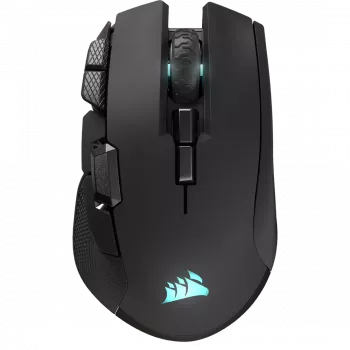 CORSAIR Ironclaw Wireless SE Gaming pele - 26 000 DPI, optiskā, SLIPSTREAM Wireless, Bluetooth, USB, RGB, melna