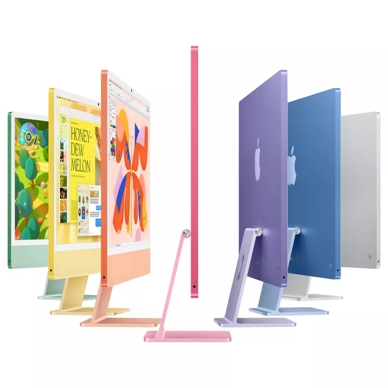Apple iMac 24 collu Sudraba M4 8-kodolu CPU 8-kodolu GPU 16GB RAM 512GB SSD Vācu tastatūra ar 1Gb Ethernet