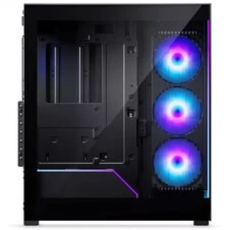 Phanteks NV5X Mid-Tower PC korpuss, E-ATX, rūdīts stikls, ARGB, melns