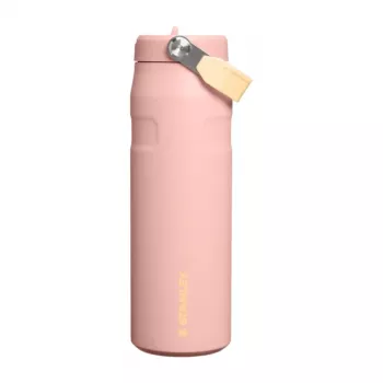 Stanley IceFlow pudele ar salmiņu Flip Straw 2.0 710 ml Peach Rose