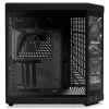 HYTE Y70 Touch Black Mid Tower korpuss ar panorāmas rūdītu stiklu un 14,1 collu skārienekrānu, ATX/E-ATX, vertikāla GPU montāža