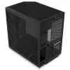 HYTE Y70 Touch Black Mid Tower korpuss ar panorāmas rūdītu stiklu un 14,1 collu skārienekrānu, ATX/E-ATX, vertikāla GPU montāža