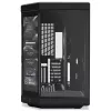 HYTE Y70 Touch Black Mid Tower korpuss ar panorāmas rūdītu stiklu un 14,1 collu skārienekrānu, ATX/E-ATX, vertikāla GPU montāža