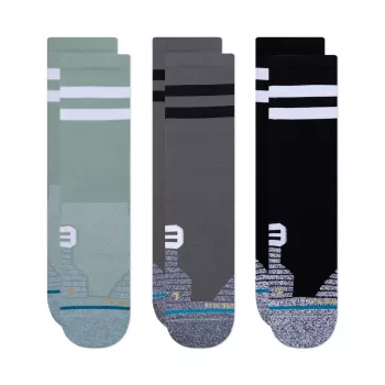 Stance Franchise Crew Skriešanas zeķes 3 pāri – Daudzkrāsainas, L izmērs