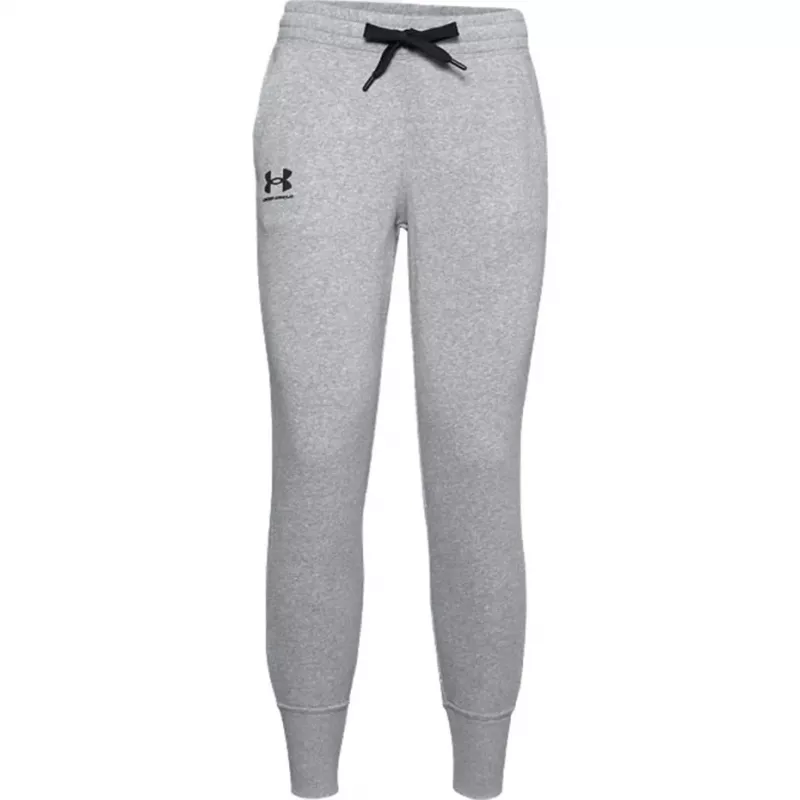Under Armour Rival Fleece pelēki melanža bikses 1356416 035 L