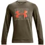 Under Armour UA Rival Terry Logo Crew vīriešu sporta krekls meža zaļš