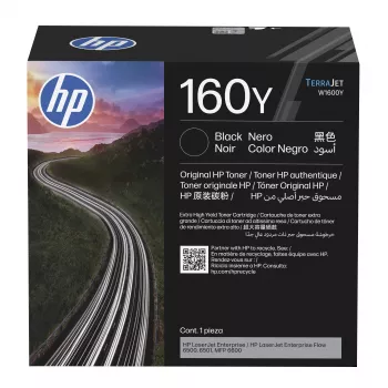 HP 160Y oriģinālā papildu augstas ietilpības melnā tonera kasetne (W1600Y) printeriem LaserJet M110w/M140w
