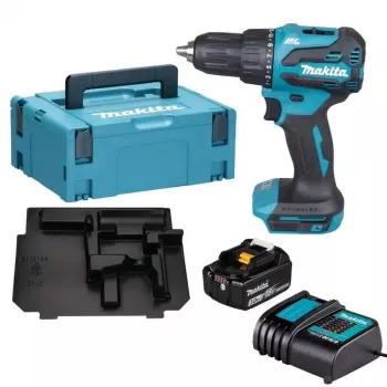 Makita DHP490SF1J 18V LXT Bezsuku kombinētā urbjmašīna ar 3.0Ah akumulatoru, lādētāju un Makpac maciņu