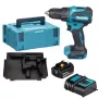 Makita DHP490SF1J 18V LXT Bezsuku kombinētā urbjmašīna ar 3.0Ah akumulatoru, lādētāju un Makpac maciņu