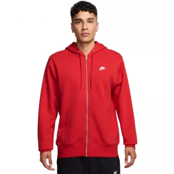 Nike Club BB Pilna rāvējslēdzēja kapuce Vīriešu University Red FN3861 657 Izmērs L