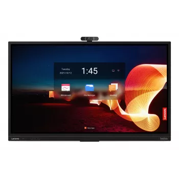 Lenovo ThinkVision T75 75 collu 4K UHD interaktīvs skārienekrāna displejs ar LED fona apgaismojumu - melns