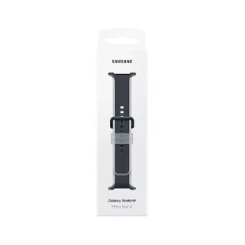 Samsung Misty Band (M/L) Galaxy Watch9 (Watch8) — melna fluorēlastomēra viedpulksteņa siksniņa