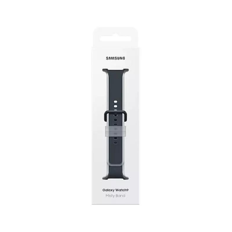 Samsung Misty Band (M/L) Galaxy Watch9 (Watch8) — melna fluorēlastomēra viedpulksteņa siksniņa