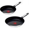 Tefal Emotion nerūsējošā tērauda pannu komplekts, 2 daļas, 24/28 cm