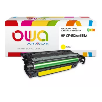 Armor OWA dzeltenā tonera kasetne, saderīga ar HP CF452A (10 500 lappušu)