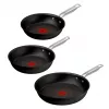 Tefal Experience alumīnija pannu komplekts, 3 daļu, melns, 20/24/28 cm