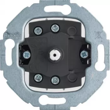 Hager WDE387603 Iegremdētais rotācijas pārslēdzēja ieliktnis, 10 AX, 250 V, balts