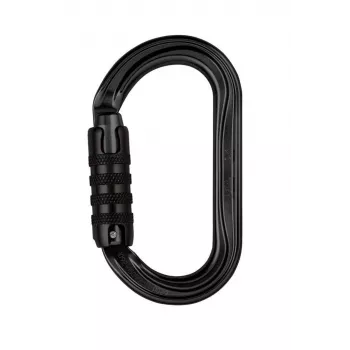 Petzl OK Triact-Lock melns alumīnija ovāls karabīns