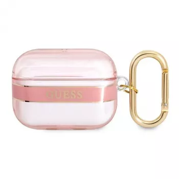 GUESS AirPods Pro vāciņš ar siksniņu Pink Strap Collection